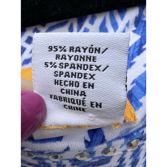 Ruby Rd. Blue/White pullover Tunic - Size 3X - Picture 4 of 10